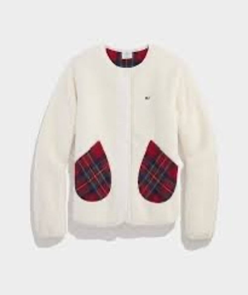 Vineyard Vines Party Fleece Snap Jacket Sz XS
